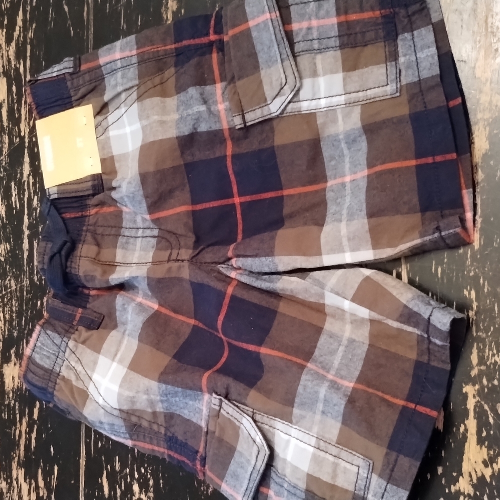 Gymboree Boys Plaid Cargo Shorts 🩳 3T